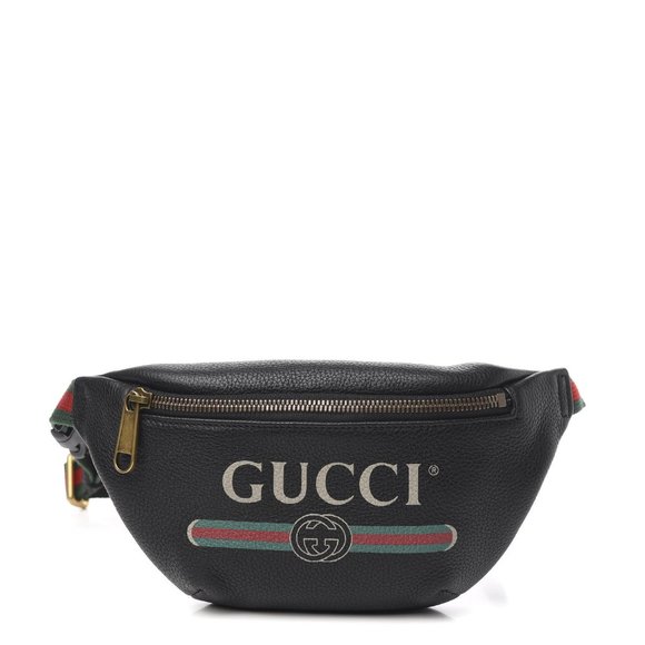 Gucci Logo Belt Bag in Black Leather - Picture 1 of 16